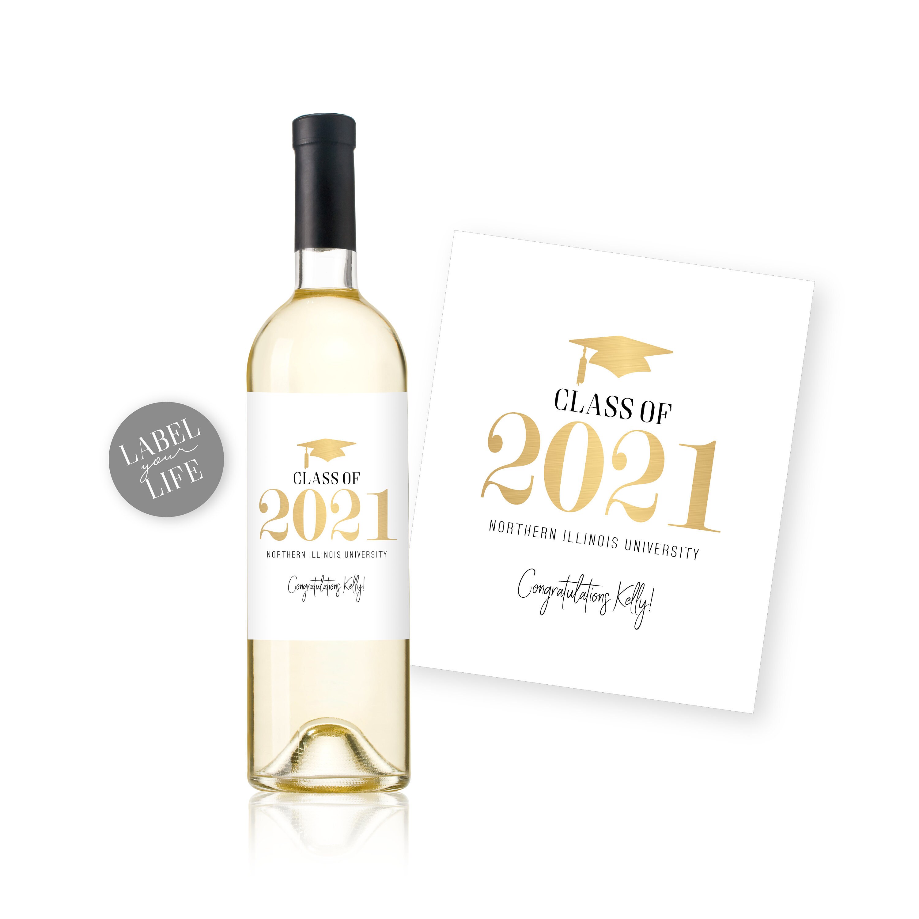 Graduation Wine Labels, Champagne Labels, Class of 2021 2022 2023, Gr…