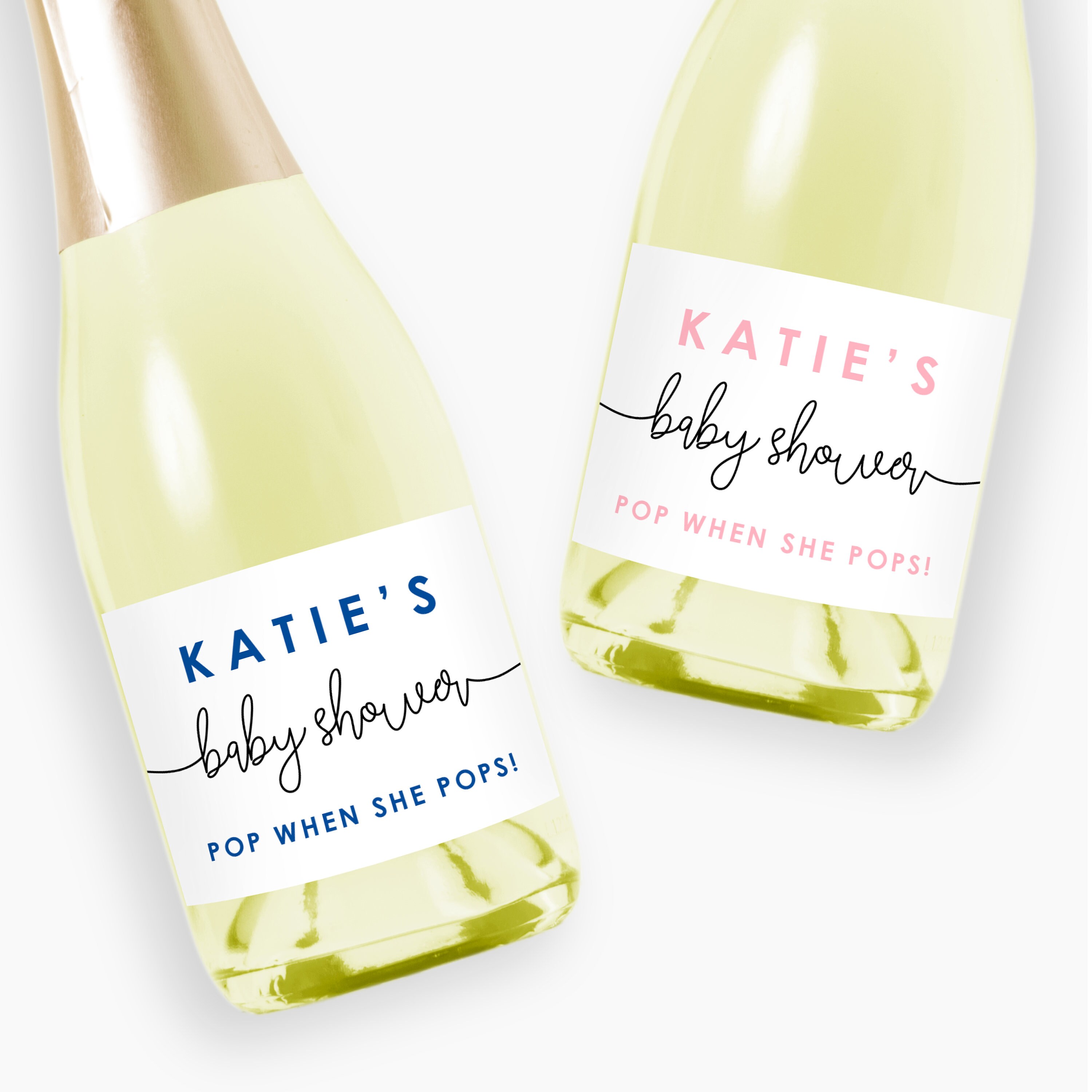 Baby Shower Champagne Labels Wine Labels Baby Shower Favors Etsy