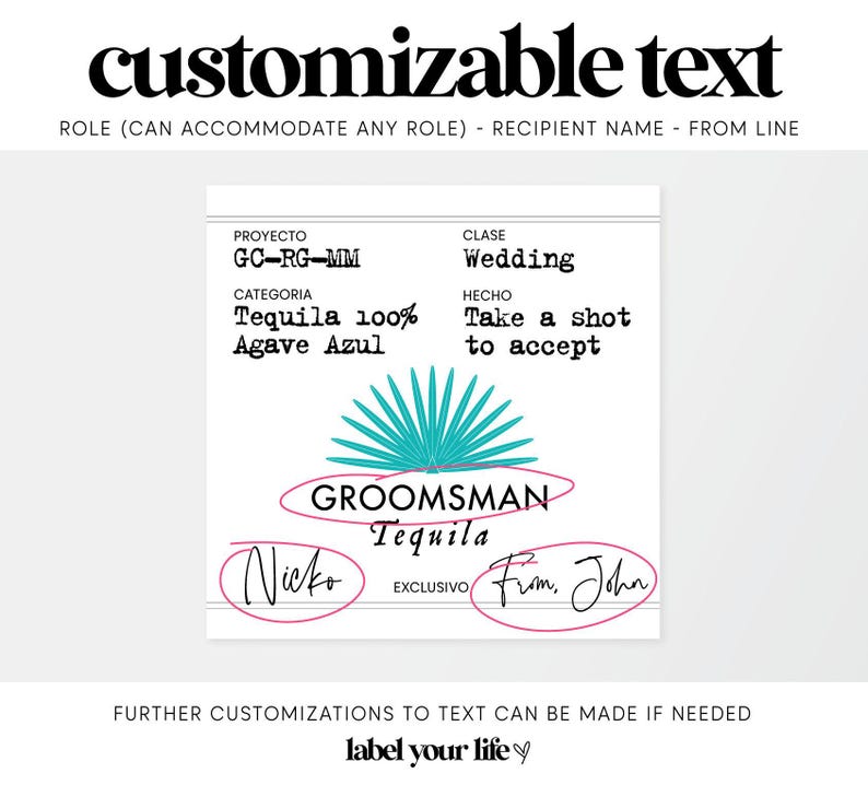 Casamigos Labels for Groomsman & Best Man Proposal, Will You Be My ...