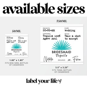 Casamigos Labels for Bachelorette Party Bachelorette Party Tequila Labels Bachelorette Favors Final Fiesta image 4