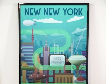 New New York Travel Poster