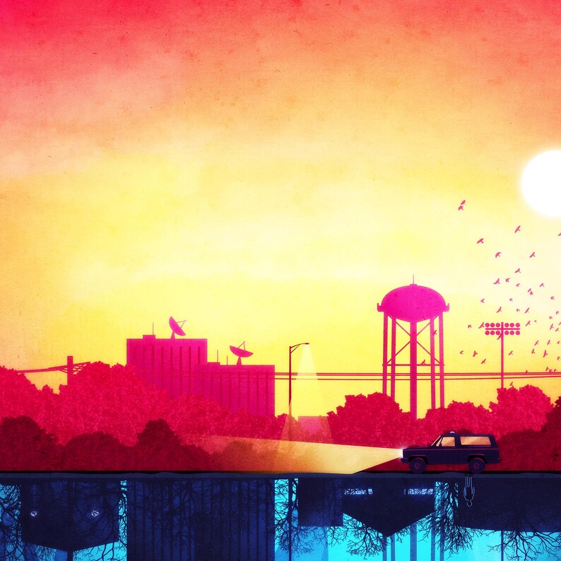 Retro Sci-Fi Art Print: Parallel World Wall Art image 3