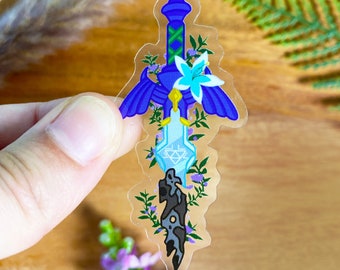 The Legend of Zelda Master Sword Sticker, Transparent Waterproof Vinyl Sticker | 2.5 inch Tears of the Kingdom, Decayed Master Sword Sticker