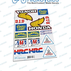 AMA レーシング キャメル レッド CR 125 250 450 480 500 1978 - 1984 ラッド メタル タンク ラミネート デカール ステッカー
