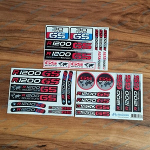 BMW R1200GS R1200 GS Motorrad Motorsport Laminated Decals Stickers Kit