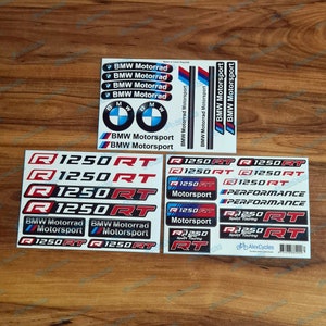 BMW R1250RT R1250 RT Red Motorrad Motorsport Laminated Decals Stickers Kit