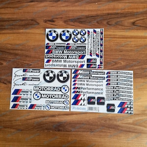 BMW M Sport Motorrad Motorsport Performance Decals Stickers Big Kit