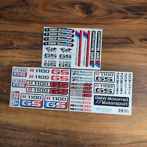 BMW R1100GS Decal Set – Laminated Vinyl Stickers for Fairings, Tank, Windshield | R1100 GS Adventure Motorcycle Graphics Restoration Kit