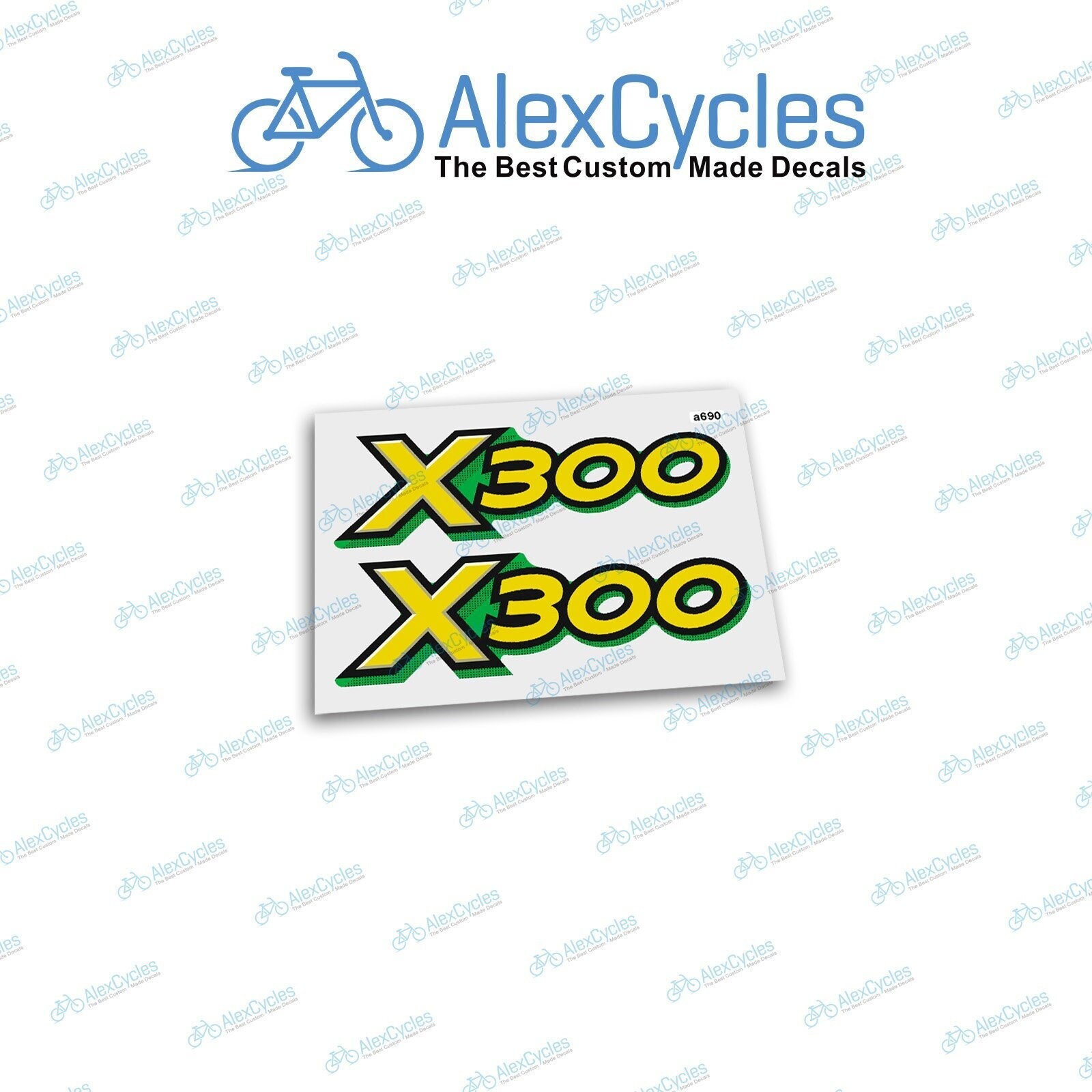 John Deere X300 Side Hood Restoration Laminated Decals Stickers Set for