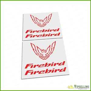 Pontiac Firebird Trans Am Tail Light Decals | Firebird Logo & Script Stickers | Rear Panel Vinyl Set for Firehawk Formula