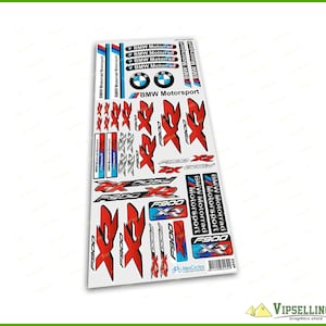 BMW F900XR Sticker Set Laminated Decals for Tank Fairing Side Case Red BMW Motorrad Motorsport Emblems Restoration Kit