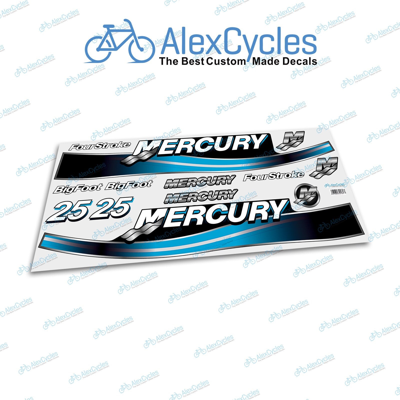 MERCURY 225 QUATRE 4 Temps Décalque Kit Hors-Bord Moteur Graphisme Merc