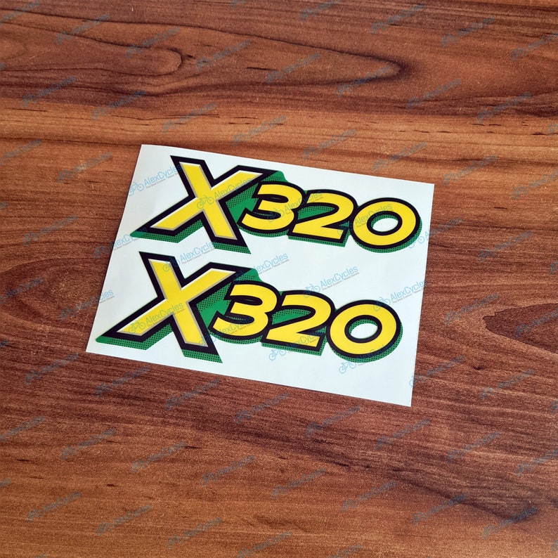 John Deere X320 Side Hood Restoration Laminated Decals Stickers Set for