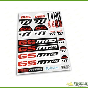 BMW M Pro Decal Set – Laminated Sport Stickers for GS Series Fairings, Tank, Panniers | GS M Performance Vinyl Kit