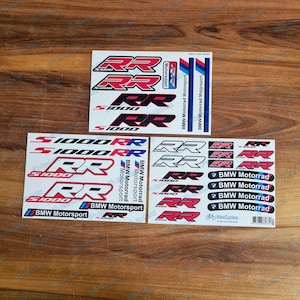 BMW Motorrad Motorsport S1000RR HP High Perfomance Parts Laminated Decals Stickers Kit