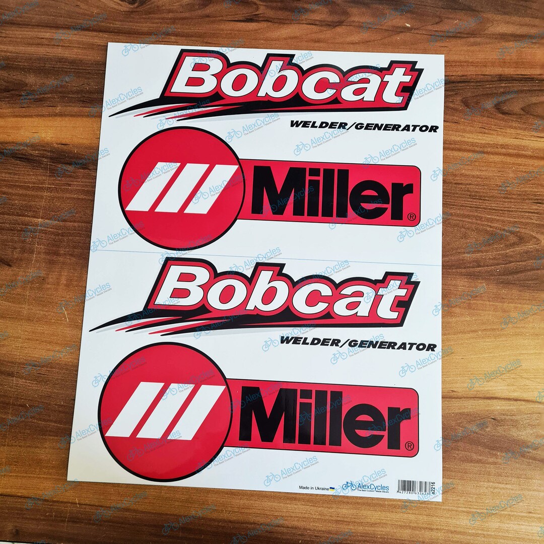 Bobcat Miller Welder Generator Red Restoration Replacement Laminated ...