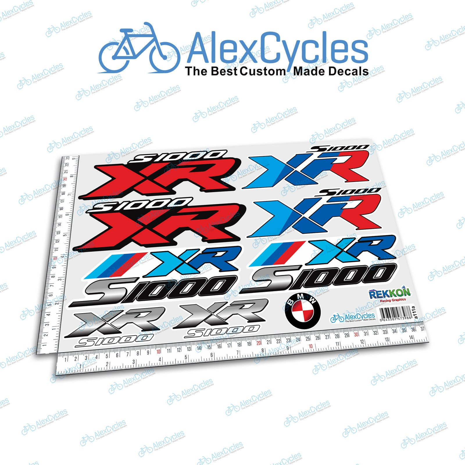 BMW Motorrad S1000XR 2 parts motorcycle bike sticker set 34 pcs