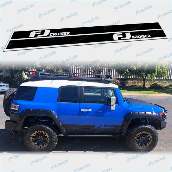 FJ Cruiser Side Door Skirt Pair of High Cast Vinyl Stripes Decals Sticker Kit Super Look New Style