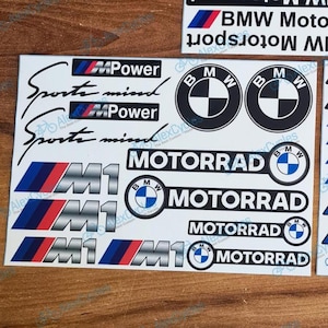 BMW M Sport Motorrad Motorsport Performance Laminated Decals Stickers Big Set