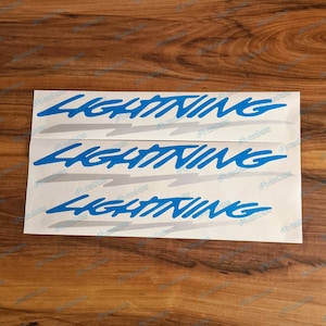 F-150 Lightning Complete Decals Stickers Set Light Blue Red & Reflective Colors