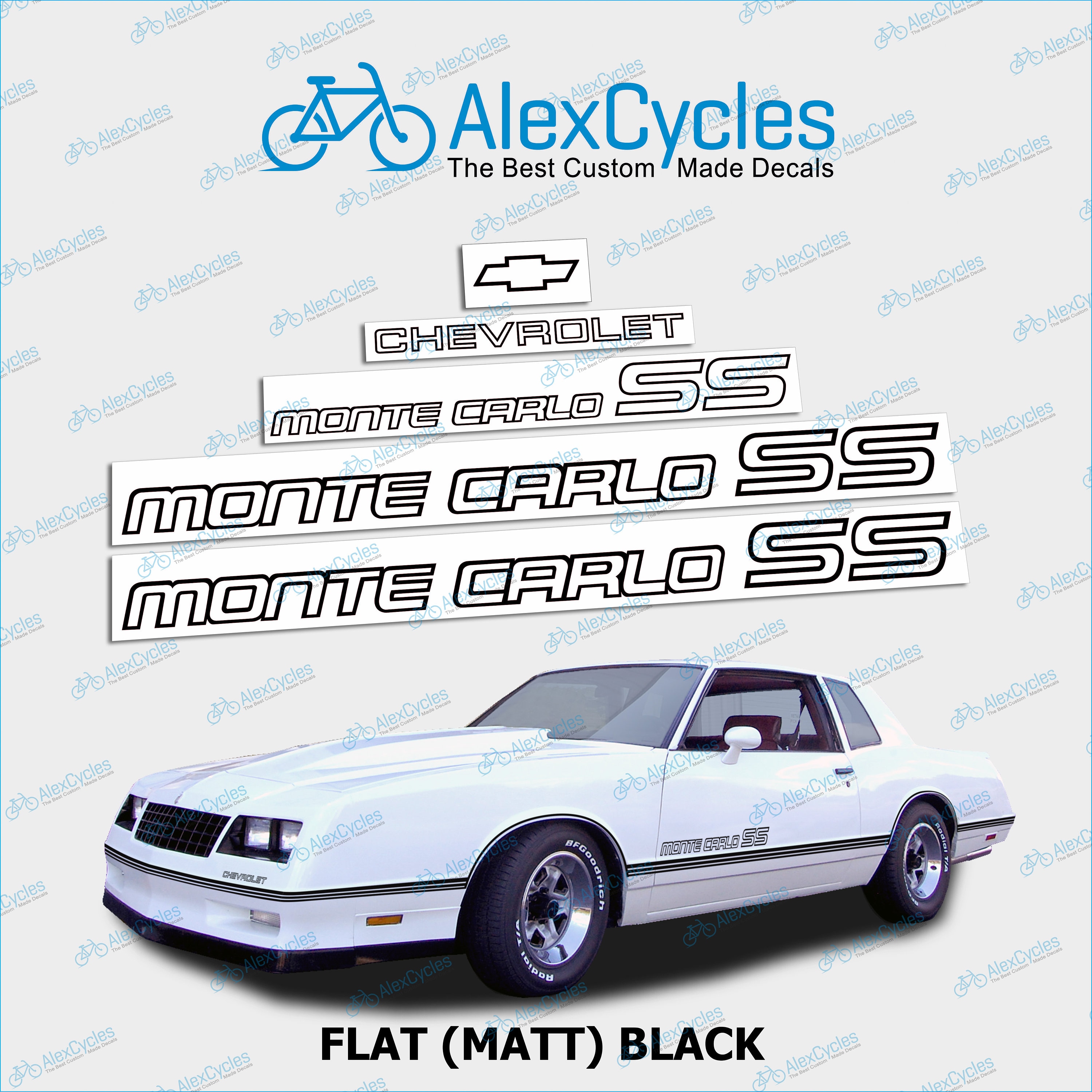 1986 Monte Carlo Ss Decal Kit Buy Now
