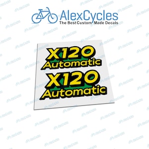 Laminated Vinyl X120 Automatic Decal Set fits John Deere Tractor – Durable, Waterproof, UV Resistant Replacement Stickers