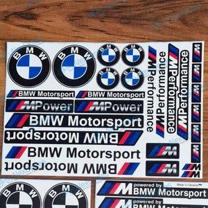 BMW M Performance Decal Set Laminated Vinyl Stickers BMW Motorrad M Power Motorsport Weatherproof for Car Bike Helmet Laptop Toolbox