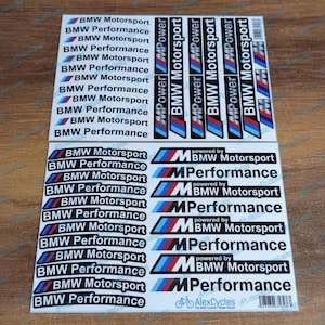 BMW Motorrad Motorsport BMW M Sport Perfomance Rim Wheels e t c Decals Stickers Logos Kit