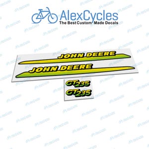 GT235 Decal Stripe Set Laminated Vinyl Replacement Stickers Fits John Deere M126040 M126041 M126056 Lawn Tractor Restoration