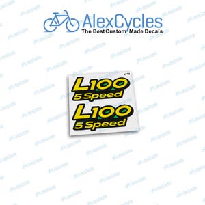 John Deere Set of L100 5 Speed Hood Laminated Decals Stickers Part GX21154