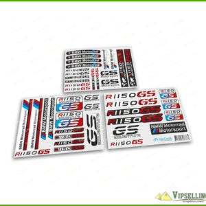 BMW R1150GS Adventure Stickers Set Decals for Fairings Tank Panels BMW Motorrad Logo Kit