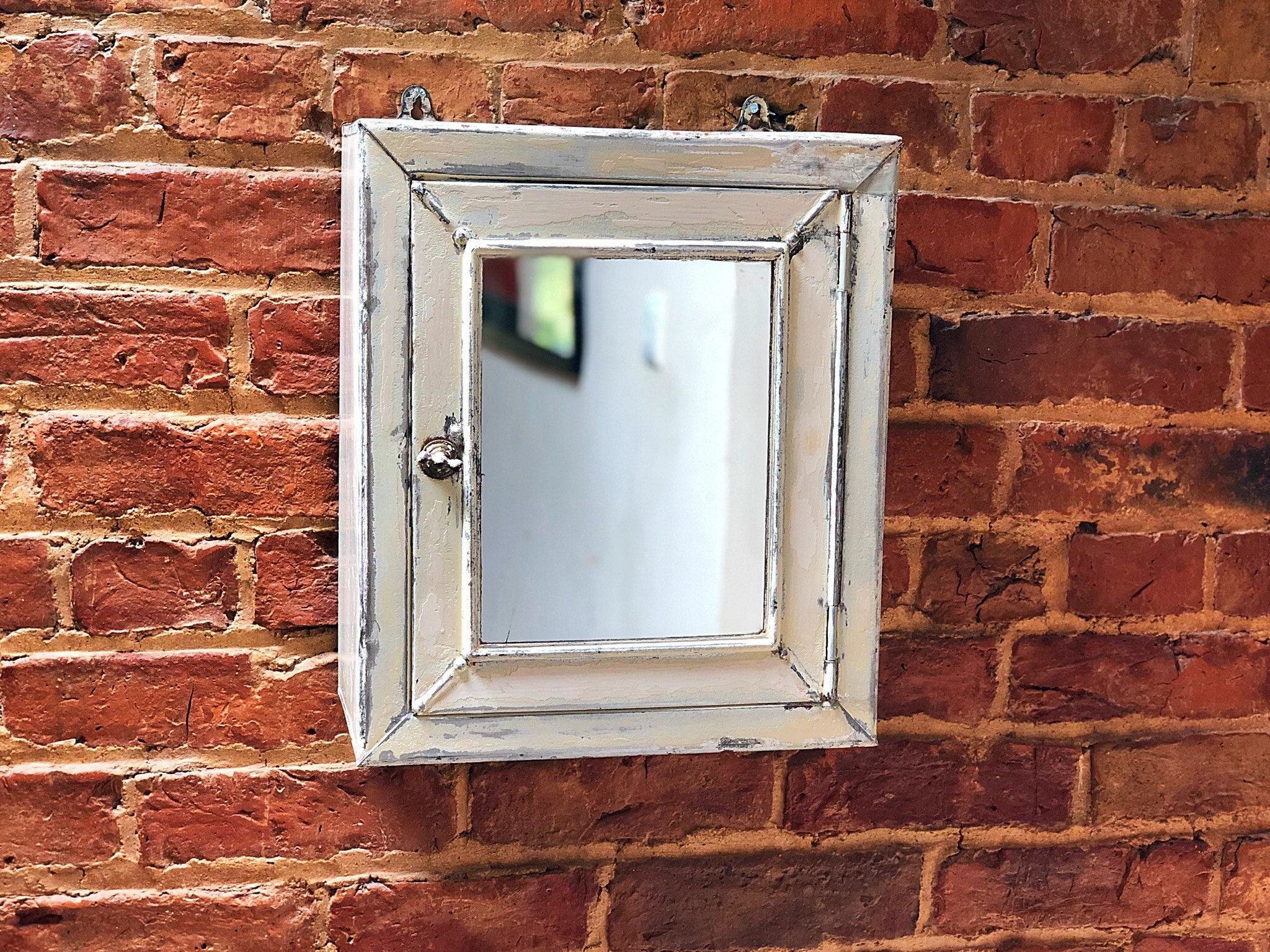 Characterful Distressed Original 1930s Metal Medicine Cabinet Etsy