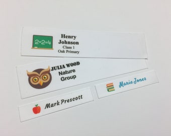 Personalised Sew In School Education Motifs Name Labels