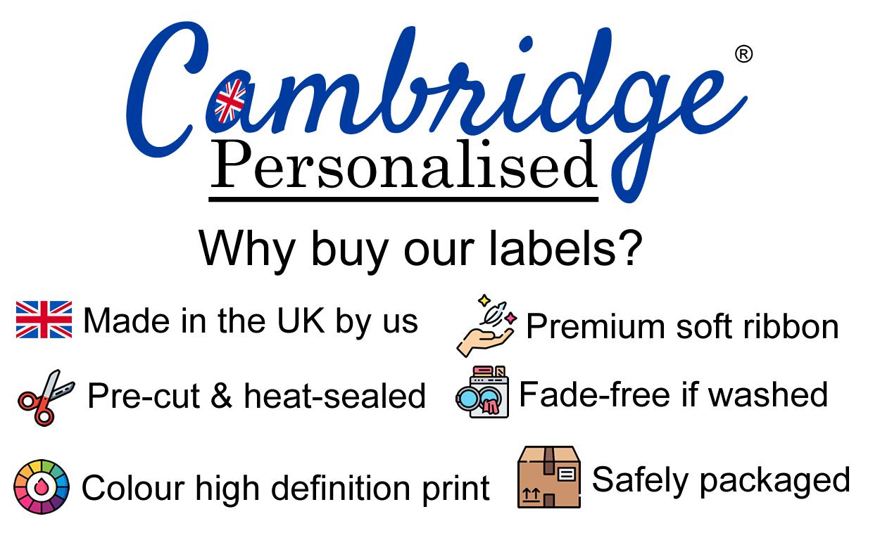 Made and With Love by Grandma Personalised Sew in Fold Cloth Labels for ...