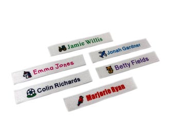 Personalised Sew in School Name Tapes Name Tags Labels - 60/120 Pack