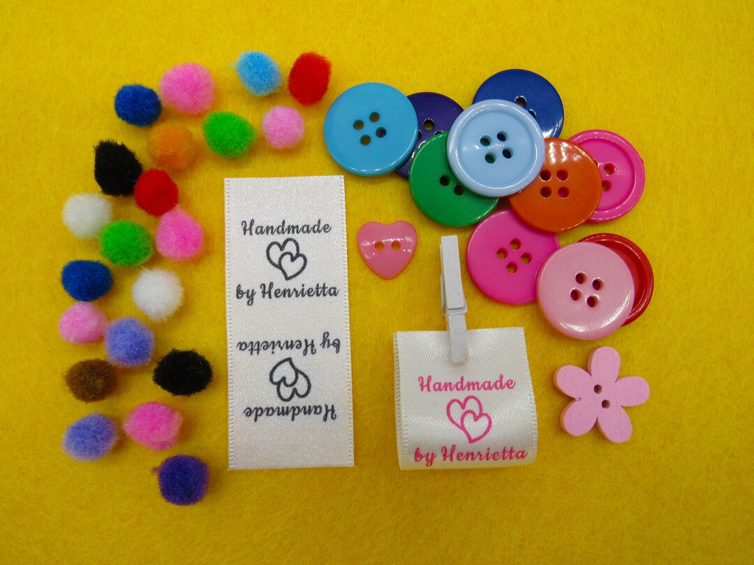 Handmade With Love Labels by Your Name Sewing Crochet Etsy