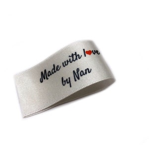 Made with Love by Nan Labels - Fold 25x50 -  16 Pack - Sew On