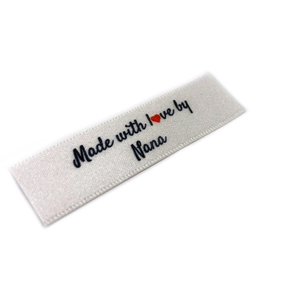 Hecho con amor por Nana Labels - Plano 15x50 - Paquete de 40 - Coser