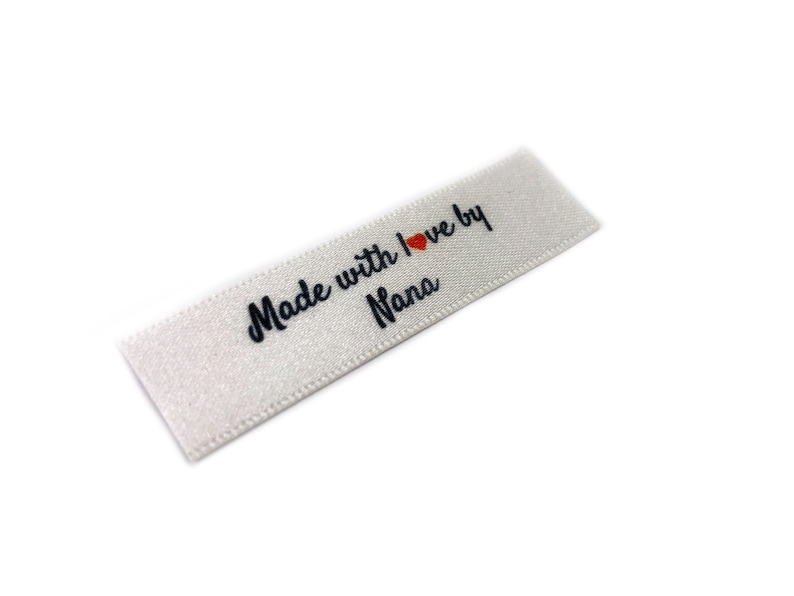 Made with Love by Nana Labels Flat 15x50 40 Pack Sew On zdjęcie 1