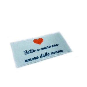 Fatto a mano con amore dalle etichette della nonna - 25 x 40 mm