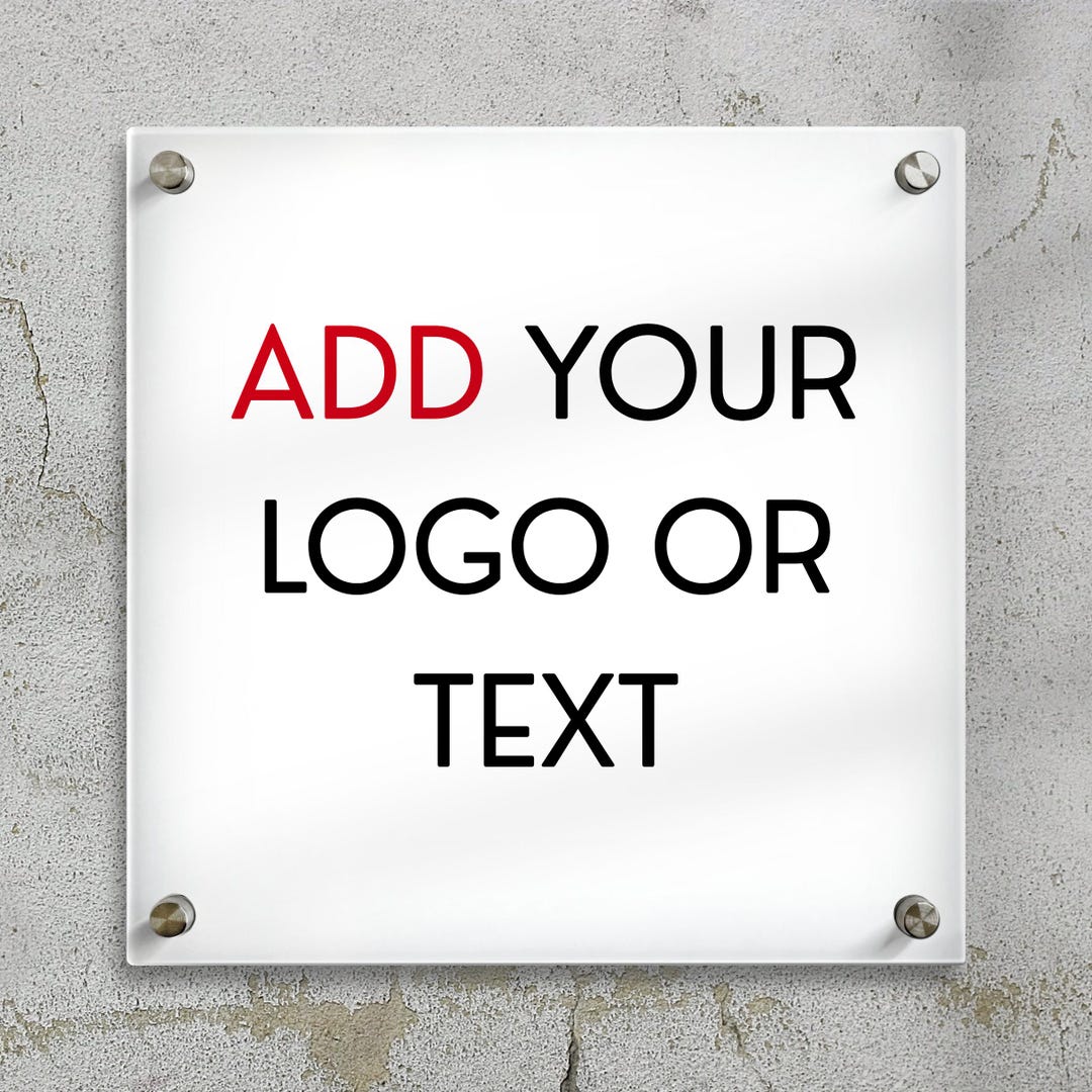 Business Sign Square Colour Add Logo Font 4 Size Options Indoor or ...