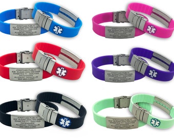 Autism ID Bracelet for Men and Women - Autism Medical Bracelet - Autism Bracelet for Kids - Custom Mens Bracelet - Autism Awareness