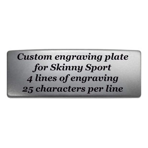 Płytka grawerska Skinny Sport ze stali nierdzewnej do zegarków - Bransoletki ID - płytka 13 mm x 37 mm grawerowana laserem CO2