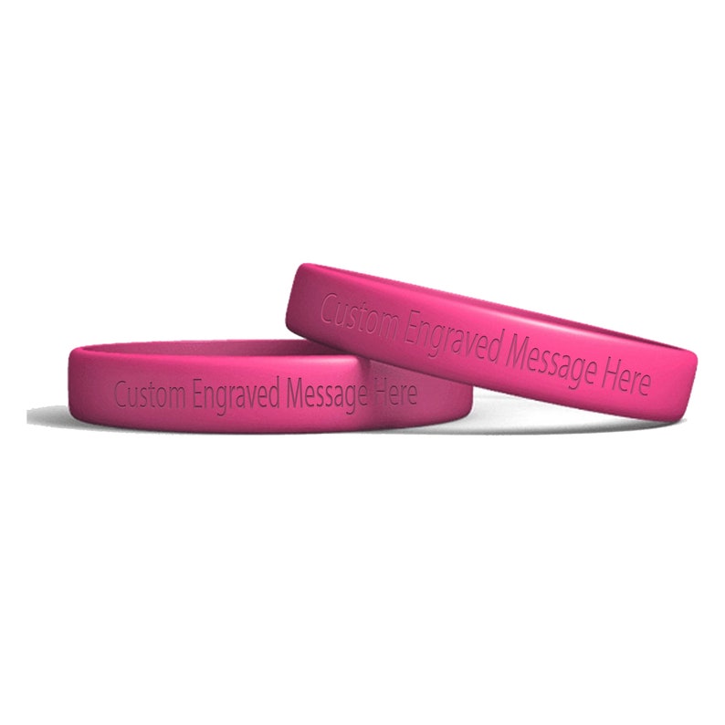 Customizable Rubber Bracelets Friendship Coordinate Engraved Etsy