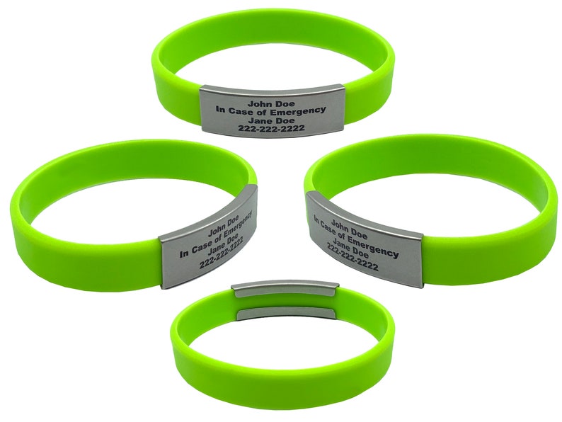 Emergency Alert ID BraceletsSafety ID with Durable Sport Etsy