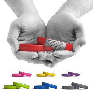 Stretch Alert ID Bracelet - Customized for Men, Women, Kids, Children, Sports, Runners ID