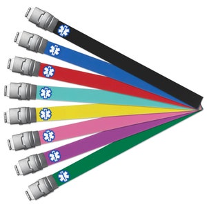 Sport Medical Alert Bracelet Replacement (incl. locking clasp). Choose From a Variety of Colors!