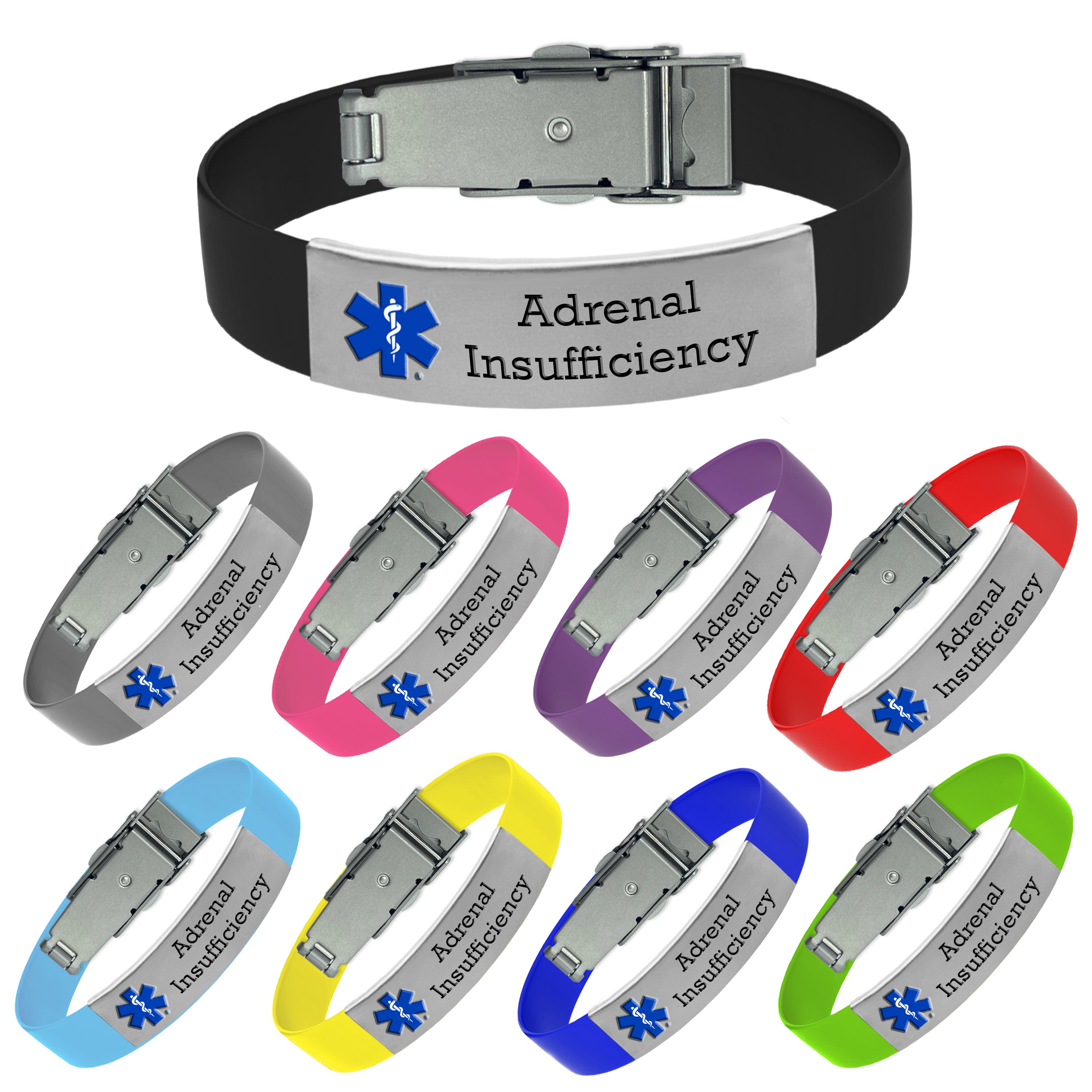 Bracelet Médical Personnalisable - Silicone - Gravure Urgence - Pour Alertes Médicales - Hommes Et Femmes