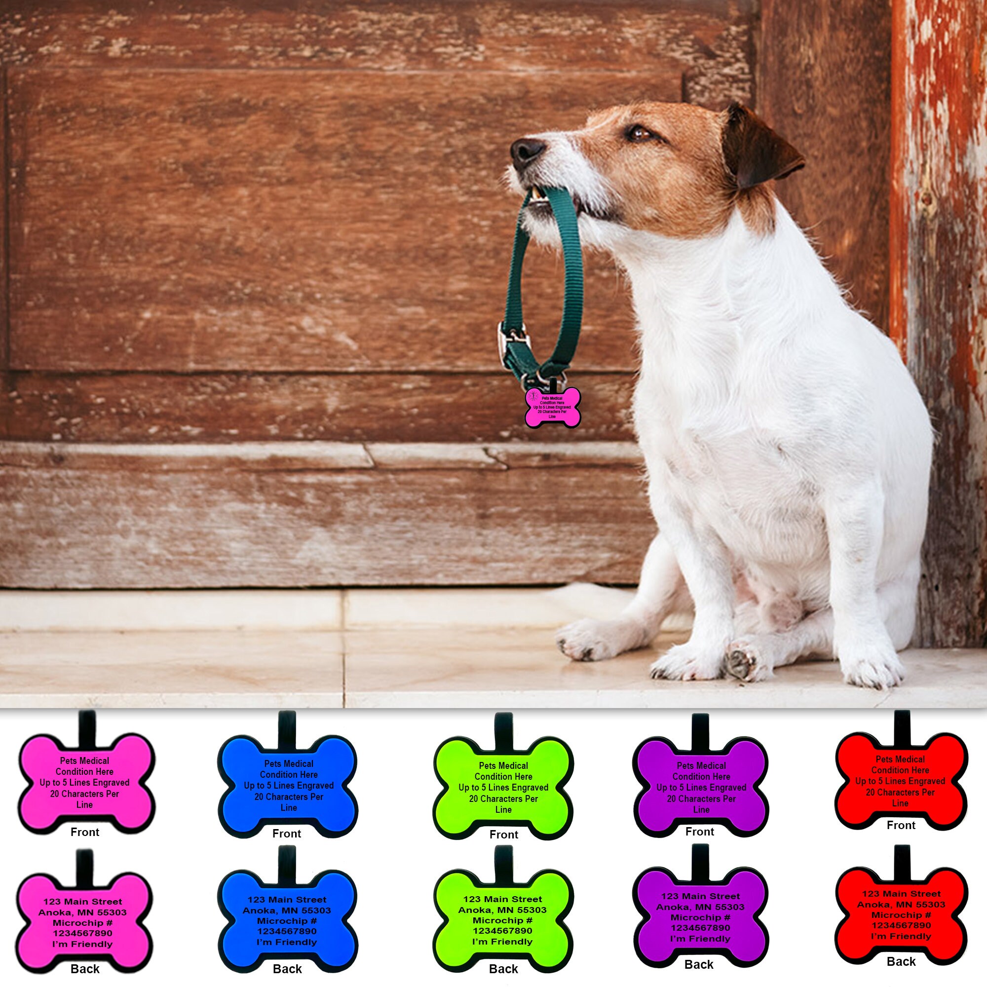 Dog Tags Personalized for Pets Silent Dog Name Tag Jingle - Etsy Dog Tags Personalized for Pets Silent Dog Name Tag Jingle - Etsy