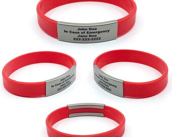 Medizinisches Alarm-Armband Edelstahl - Personalisierbar Mit Gravur